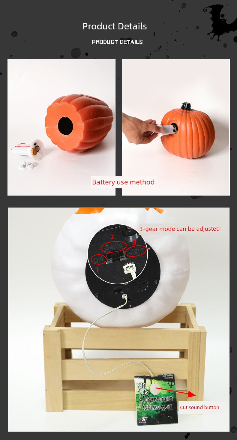 Halloween Pumpkin Lamp Bar Decoration Luminous Big Decorations Internet Celebrity Props Shopping Mall Outdoor Scene Layout Decoration