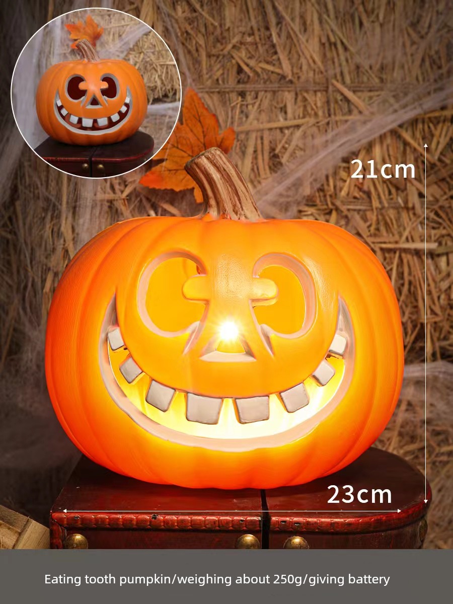 Halloween Pumpkin Lamp Bar Decoration Luminous Big Decorations Internet Celebrity Props Shopping Mall Outdoor Scene Layout Decoration