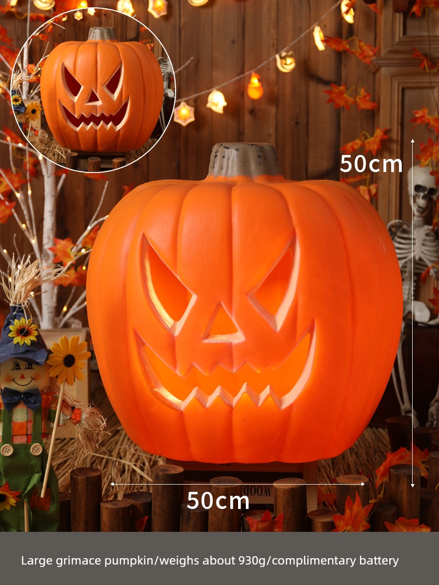 Halloween Pumpkin Lamp Bar Decoration Luminous Big Decorations Internet Celebrity Props Shopping Mall Outdoor Scene Layout Decoration