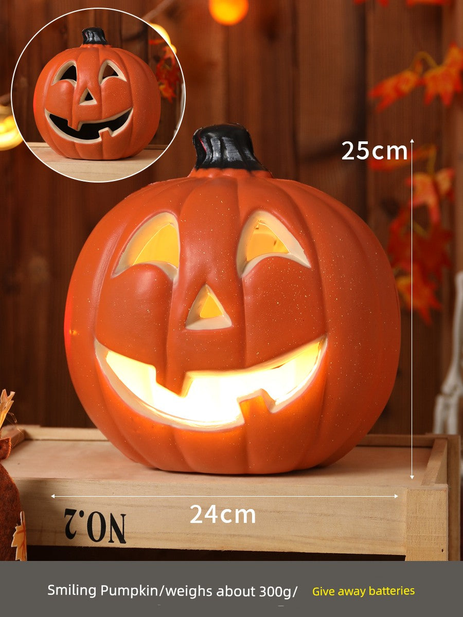 Halloween Pumpkin Lamp Bar Decoration Luminous Big Decorations Internet Celebrity Props Shopping Mall Outdoor Scene Layout Decoration