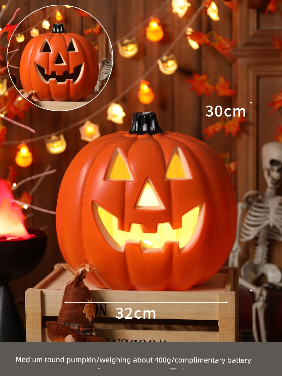 Halloween Pumpkin Lamp Bar Decoration Luminous Big Decorations Internet Celebrity Props Shopping Mall Outdoor Scene Layout Decoration