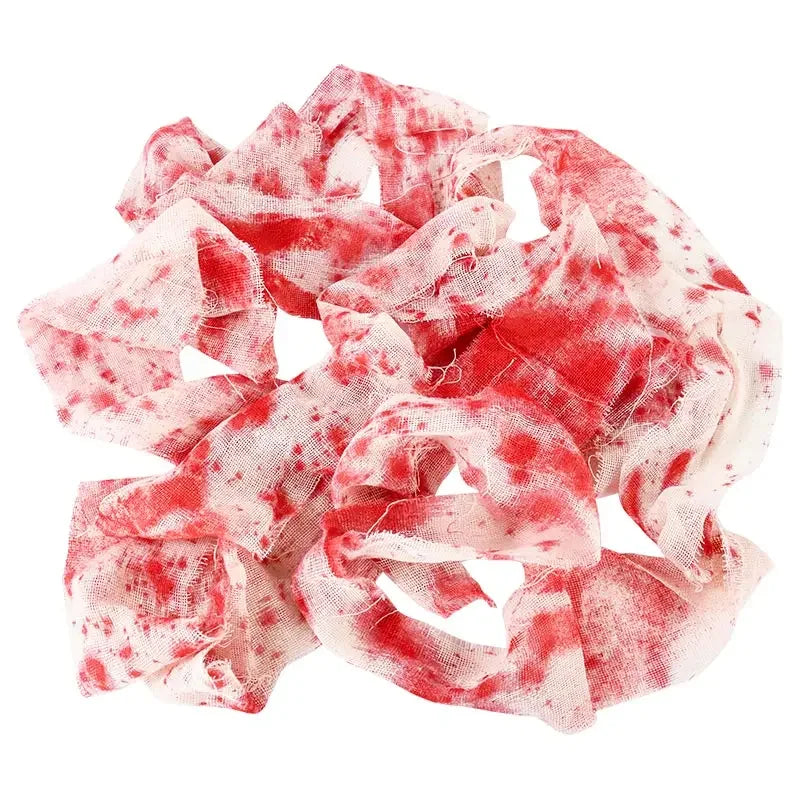 3m/5m Halloween Bloody Gauze Bandage – Horror Isolation Belt Prop for Haunted House & Party Decor