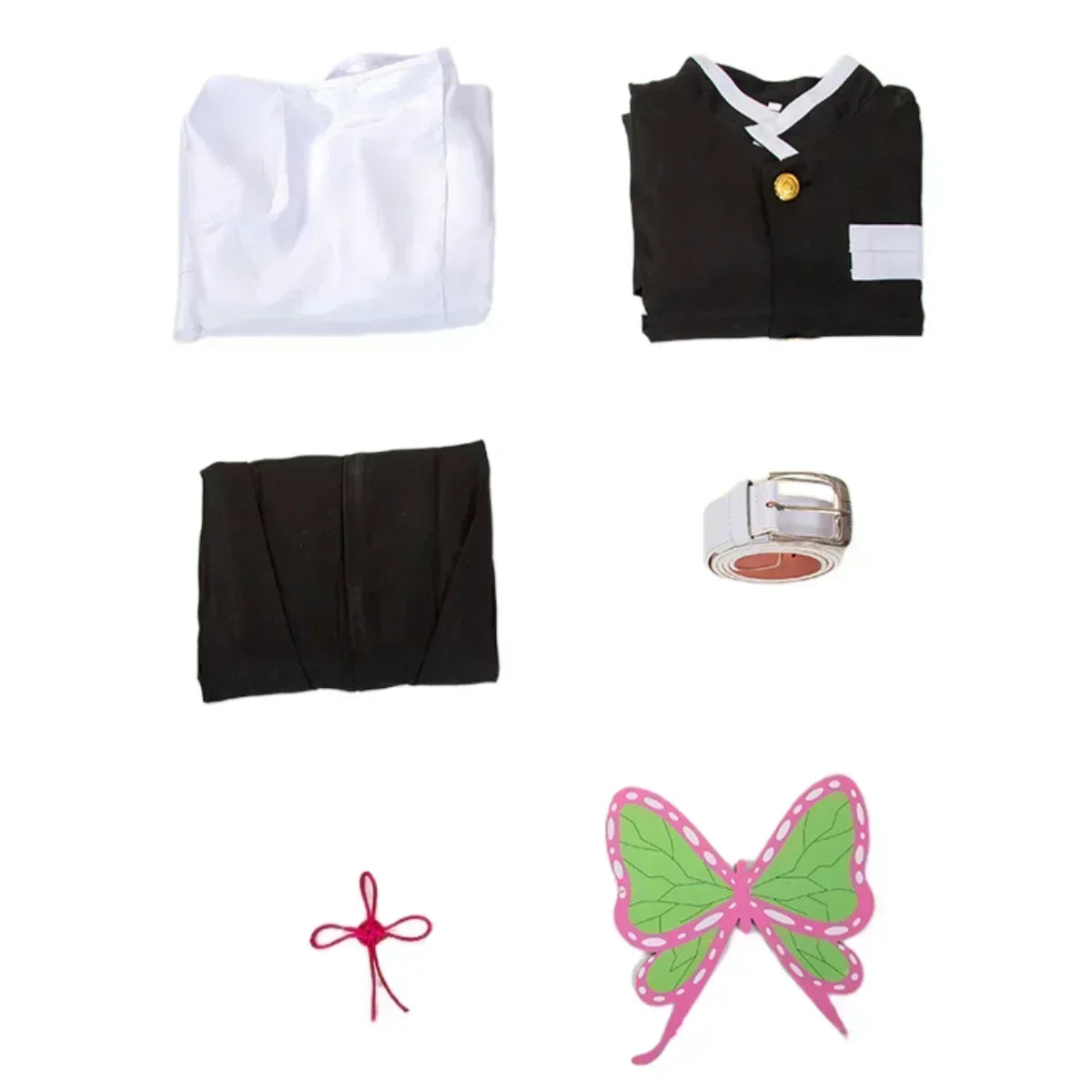 Tsuyuri Kanao Cosplay Costume – Demon Slayer Kimono Set for Adults & Kids (Haori, Uniform, Wig)
