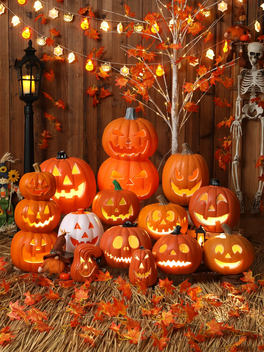 Halloween Pumpkin Lamp Bar Decoration Luminous Big Decorations Internet Celebrity Props Shopping Mall Outdoor Scene Layout Decoration