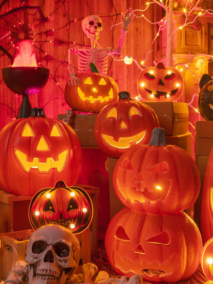 Halloween Pumpkin Lamp Bar Decoration Luminous Big Decorations Internet Celebrity Props Shopping Mall Outdoor Scene Layout Decoration