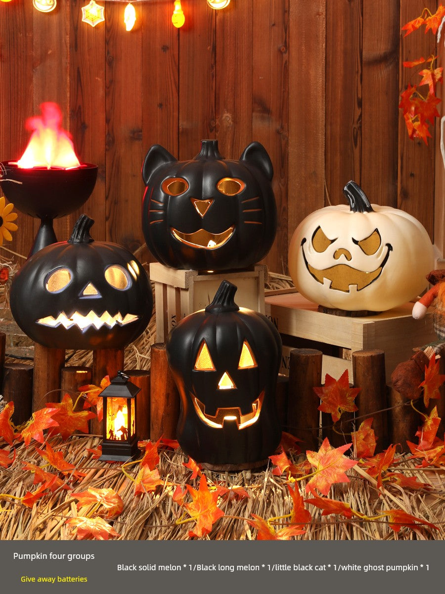 Halloween Pumpkin Lamp Bar Decoration Luminous Big Decorations Internet Celebrity Props Shopping Mall Outdoor Scene Layout Decoration