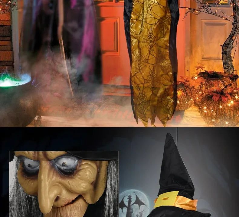 1Pc Halloween Glowing Witch Ghost – Hanging Horror Prop for Home, Bar & Haunted House
