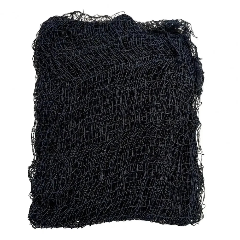 76x183cm Black Creepy Halloween Gauze – Spooky Cloth for Window, Door, Wall, or Table Decor.