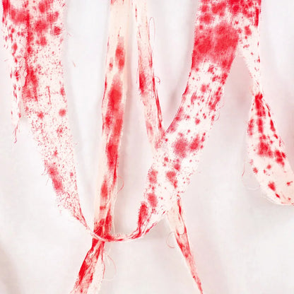 3m/5m Halloween Bloody Gauze Bandage – Horror Isolation Belt Prop for Haunted House & Party Decor