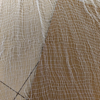 76x183cm Black Creepy Halloween Gauze – Spooky Cloth for Window, Door, Wall, or Table Decor.