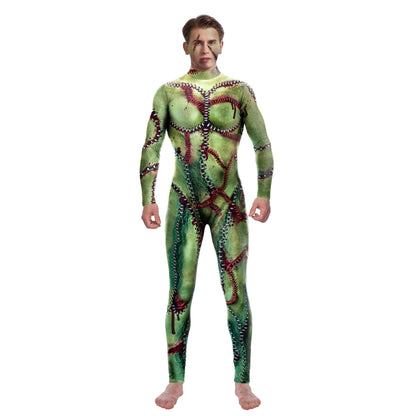 Women's Scary Bloody Print Bodysuit – Halloween Carnival Cosplay Romper