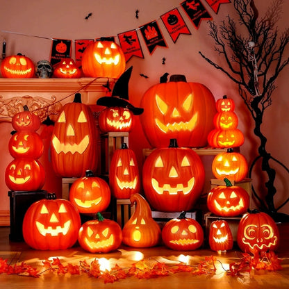 1Pc Halloween Pumpkin Lantern – Outdoor Decorative Light Prop.