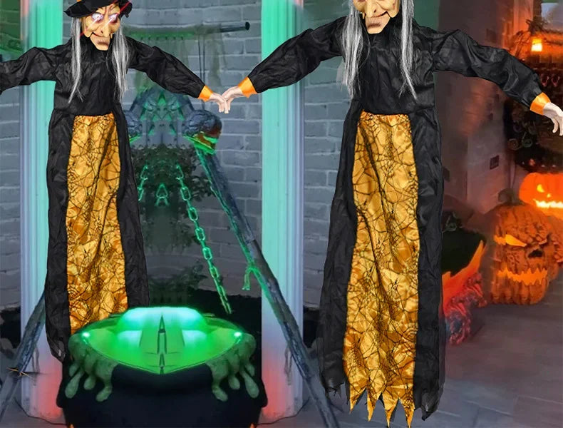 1Pc Halloween Glowing Witch Ghost – Hanging Horror Prop for Home, Bar & Haunted House