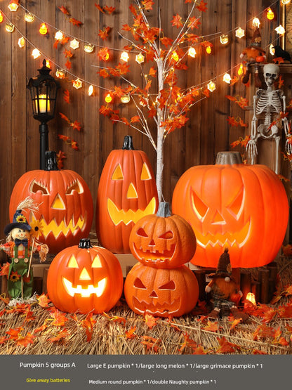 Halloween Pumpkin Lamp Bar Decoration Luminous Big Decorations Internet Celebrity Props Shopping Mall Outdoor Scene Layout Decoration