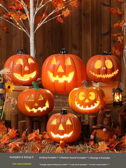 Halloween Pumpkin Lamp Bar Decoration Luminous Big Decorations Internet Celebrity Props Shopping Mall Outdoor Scene Layout Decoration