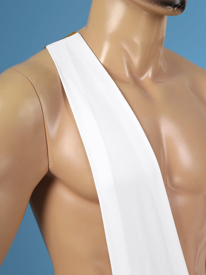 Men’s Ancient Greek God Costume – One-Shoulder Warrior Skirt for Halloween & Performance