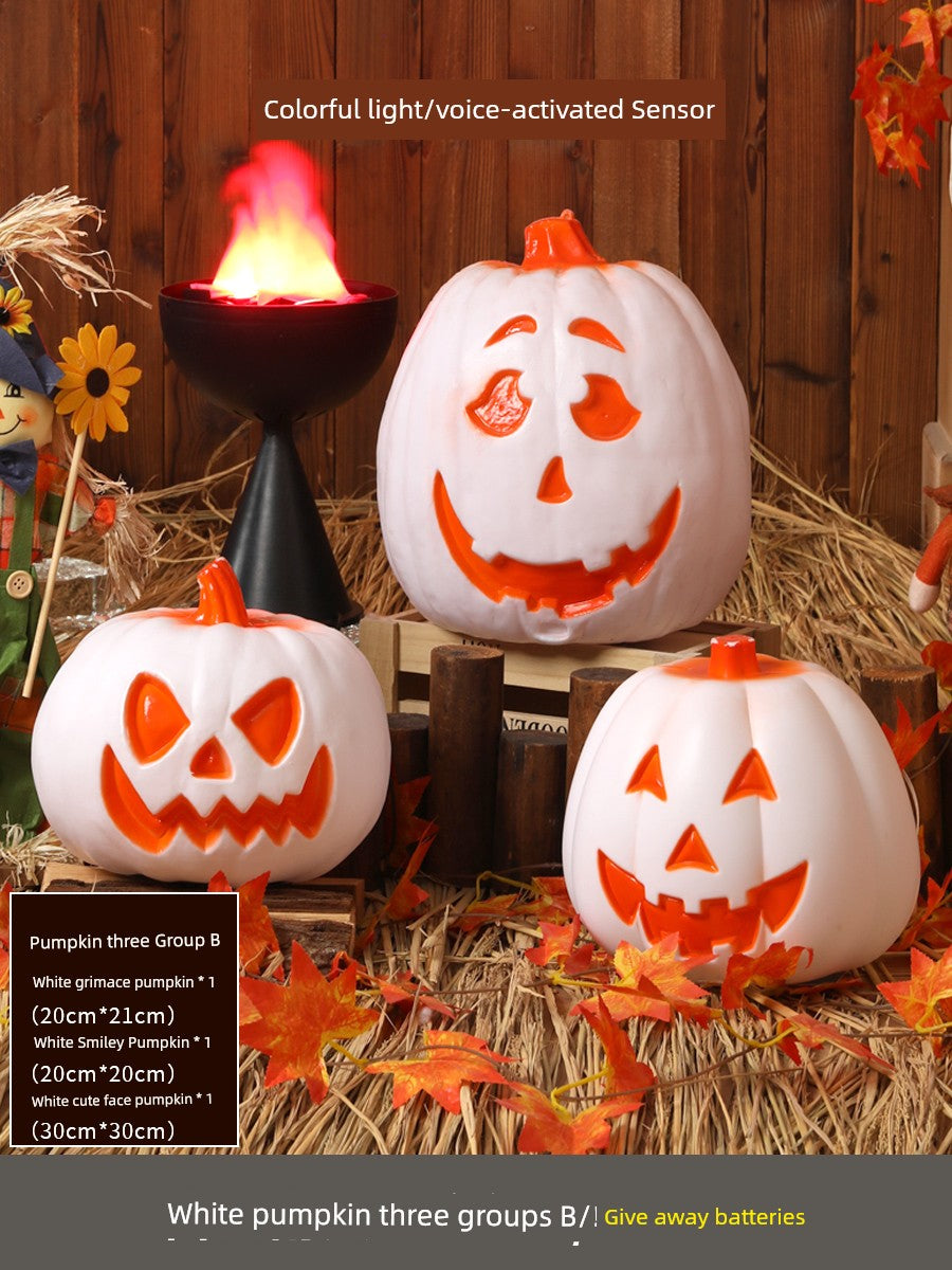 Halloween Pumpkin Lamp Bar Decoration Luminous Big Decorations Internet Celebrity Props Shopping Mall Outdoor Scene Layout Decoration