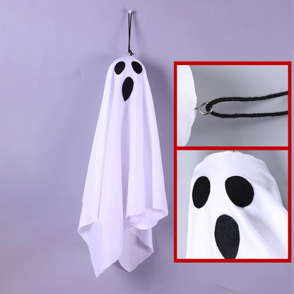 Spooky Ghost Halloween Decor Waterproof Halloween Glowing White Ghost Glowing Door Hanging Ghost for Halloween Garden Home Decor