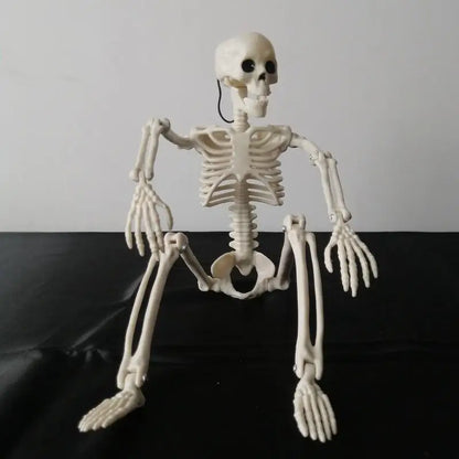 Movable Halloween Skeleton with Skull & Bones – Haunted House Party Decor.