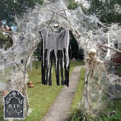 200 sqft Stretch Spider Webs with Fake Spiders – Halloween Indoor & Outdoor Decor