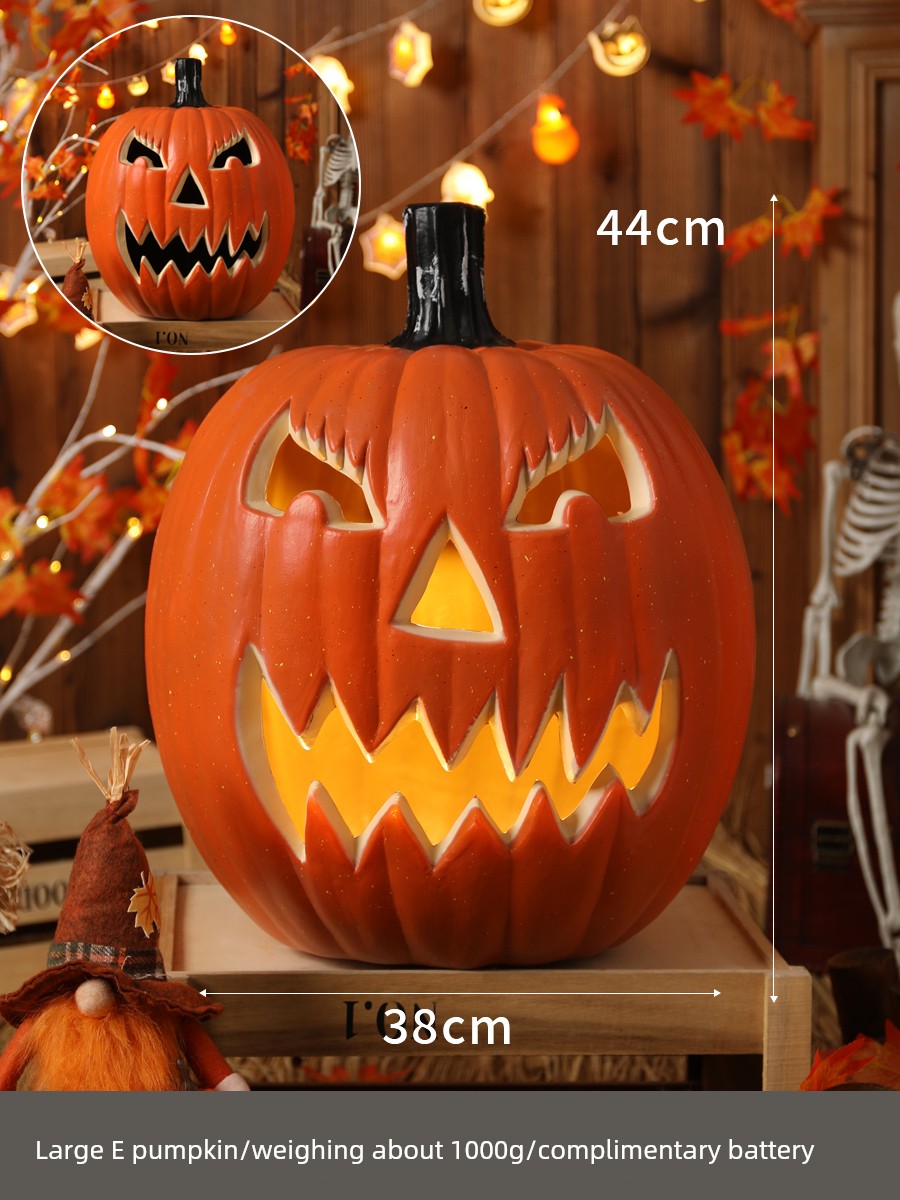 Halloween Pumpkin Lamp Bar Decoration Luminous Big Decorations Internet Celebrity Props Shopping Mall Outdoor Scene Layout Decoration