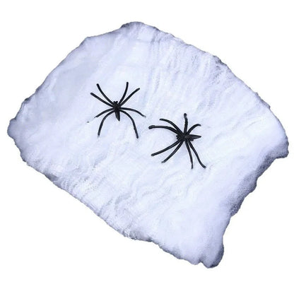 2025 Halloween Glowing Spider Webs – Luminous Cobweb & Spiders for Haunted House Decor