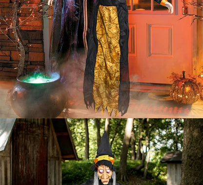 1Pc Halloween Glowing Witch Ghost – Hanging Horror Prop for Home, Bar & Haunted House