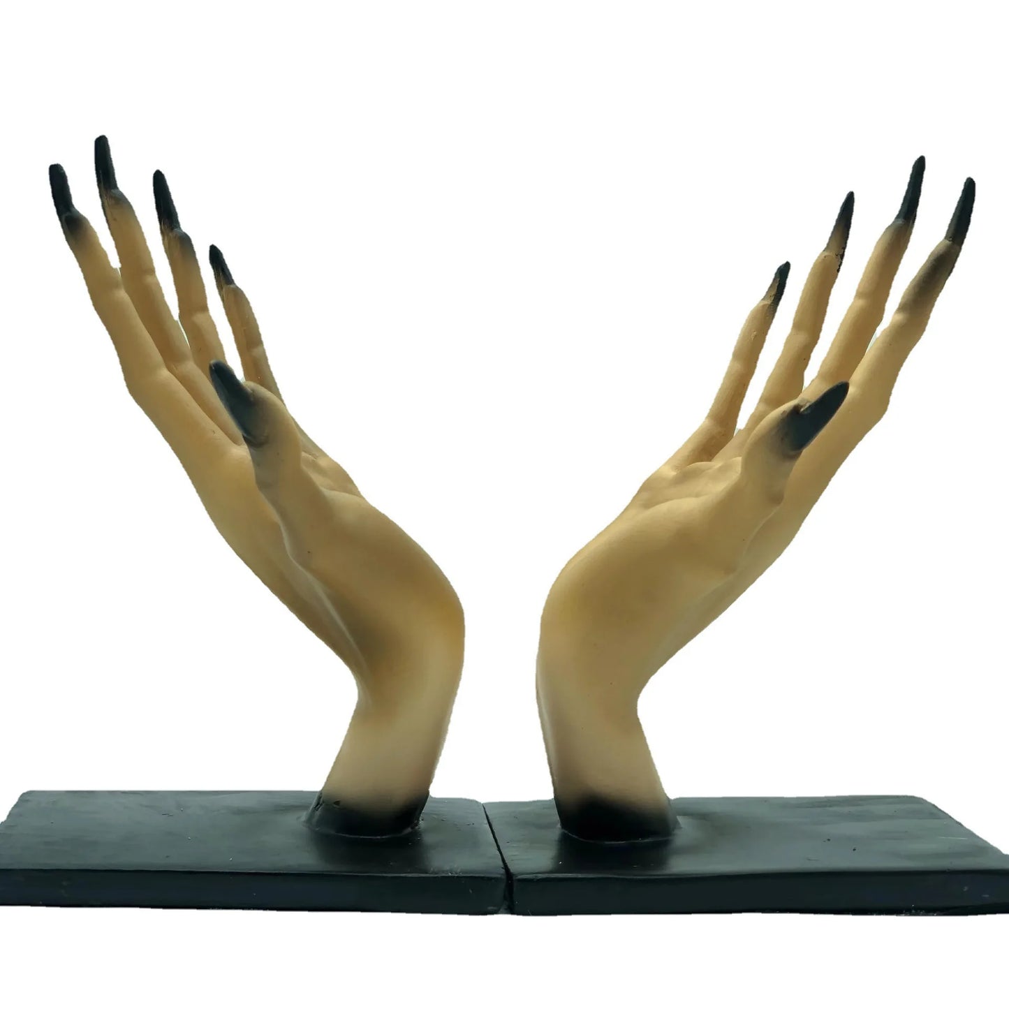 Gothic Halloween Monster Hand Bookends – Spooky Home & Shelf Decor