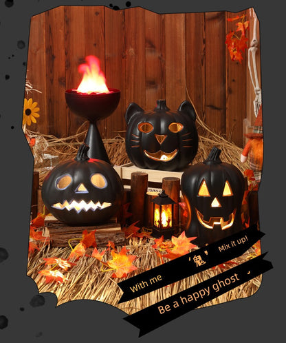 Halloween Pumpkin Lamp Bar Decoration Luminous Big Decorations Internet Celebrity Props Shopping Mall Outdoor Scene Layout Decoration