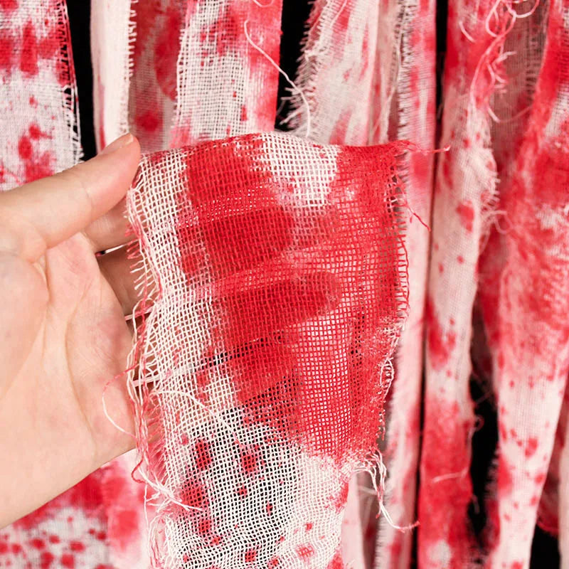 3m/5m Halloween Bloody Gauze Bandage – Horror Isolation Belt Prop for Haunted House & Party Decor