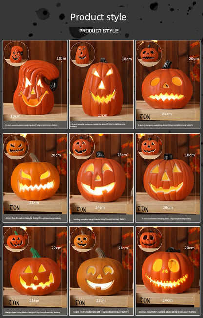 Halloween Pumpkin Lamp Bar Decoration Luminous Big Decorations Internet Celebrity Props Shopping Mall Outdoor Scene Layout Decoration