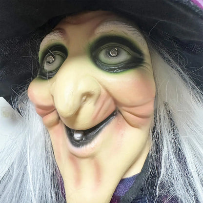 Halloween Standing Flying Witch Prop – Indoor/Outdoor Horror Decor