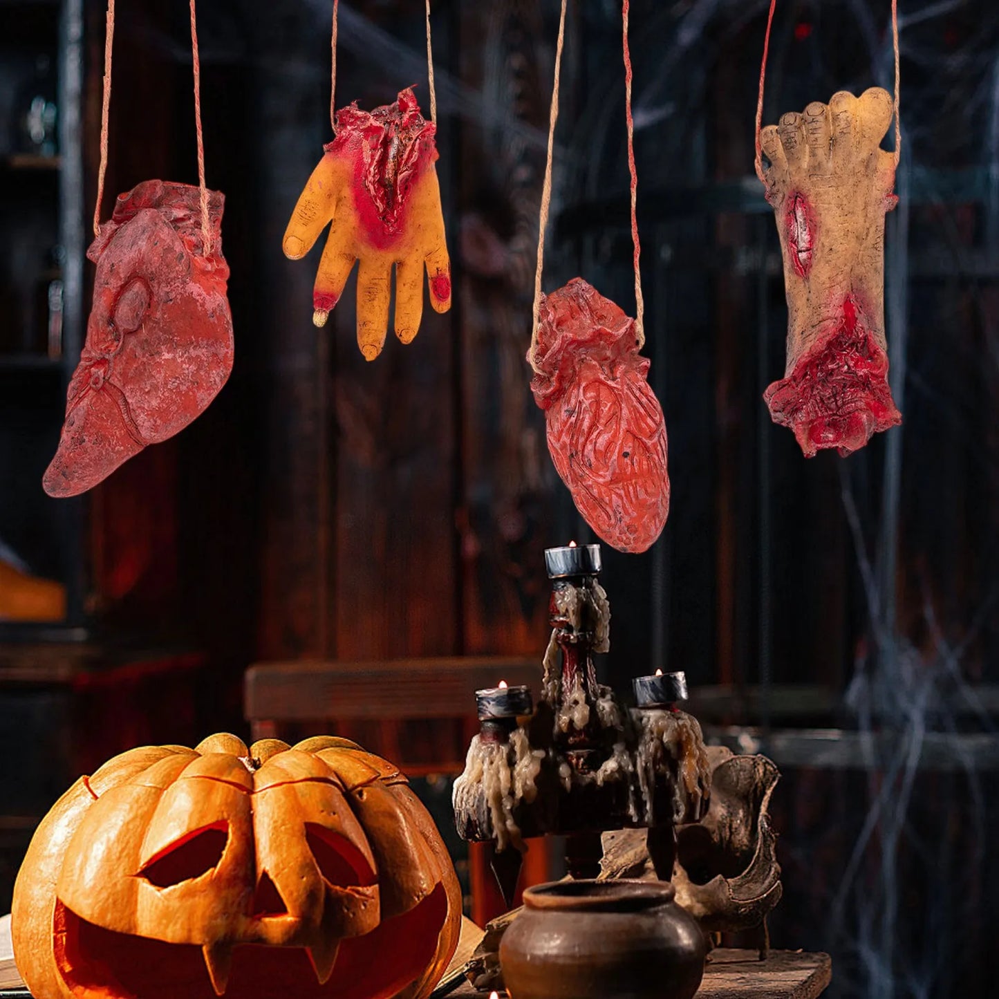 Creepy Halloween Ornaments Hanging Pendant Halloween Themed Decoration Props Haunted House Venue Layout Decoration Props