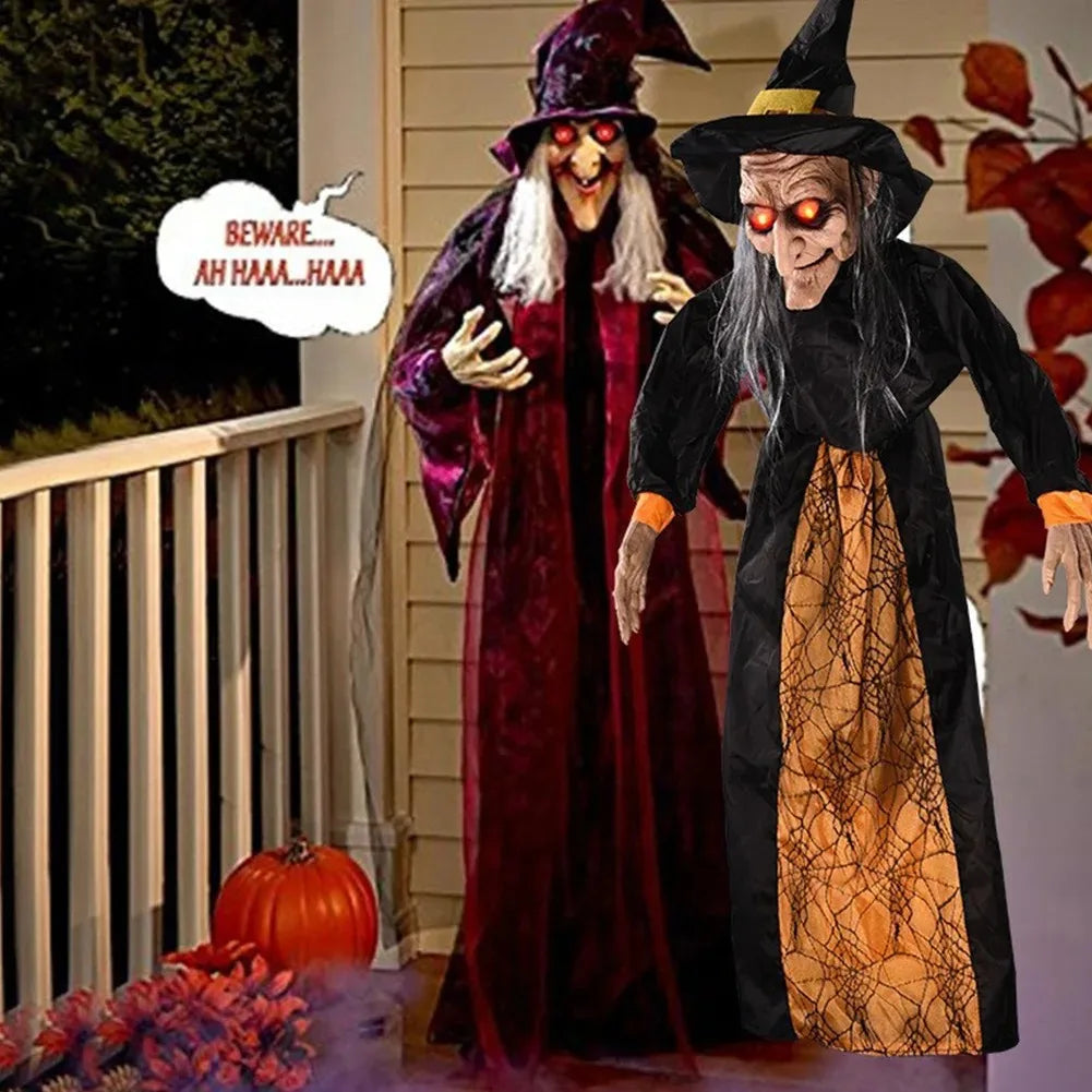 1Pc Halloween Glowing Witch Ghost – Hanging Horror Prop for Home, Bar & Haunted House