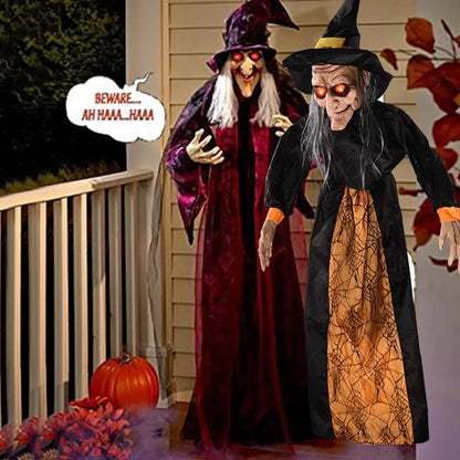 1Pc Halloween Glowing Witch Ghost – Hanging Horror Prop for Home, Bar & Haunted House