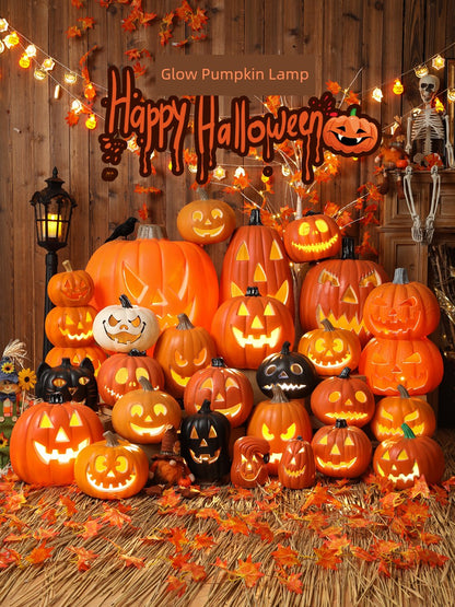 Halloween Pumpkin Lamp Bar Decoration Luminous Big Decorations Internet Celebrity Props Shopping Mall Outdoor Scene Layout Decoration