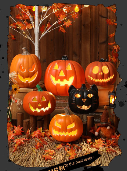 Halloween Pumpkin Lamp Bar Decoration Luminous Big Decorations Internet Celebrity Props Shopping Mall Outdoor Scene Layout Decoration