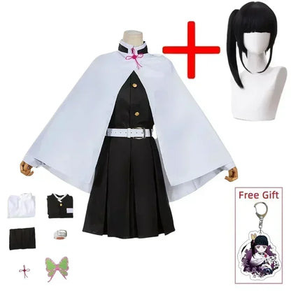 Tsuyuri Kanao Cosplay Costume – Demon Slayer Kimono Set for Adults & Kids (Haori, Uniform, Wig)