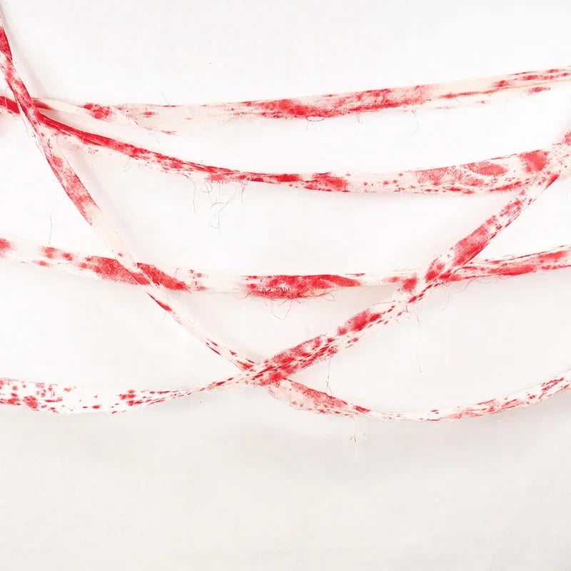 3m/5m Halloween Bloody Gauze Bandage – Horror Isolation Belt Prop for Haunted House & Party Decor