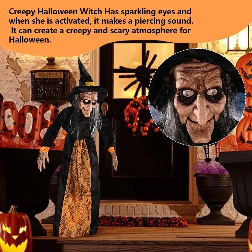 1Pc Halloween Glowing Witch Ghost – Hanging Horror Prop for Home, Bar & Haunted House