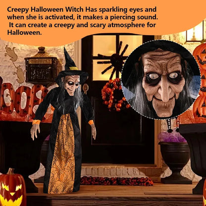 1Pc Halloween Glowing Witch Ghost – Hanging Horror Prop for Home, Bar & Haunted House