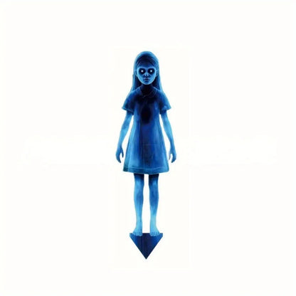 Halloween little girl metal garden ghost post  -  Horror little girl courtyard post