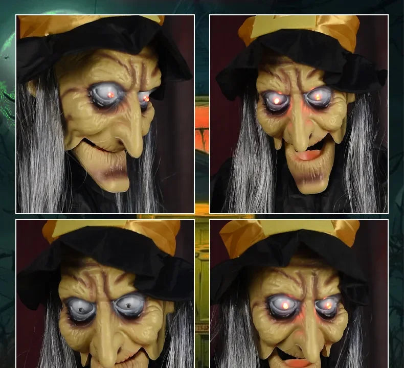 1Pc Halloween Glowing Witch Ghost – Hanging Horror Prop for Home, Bar & Haunted House