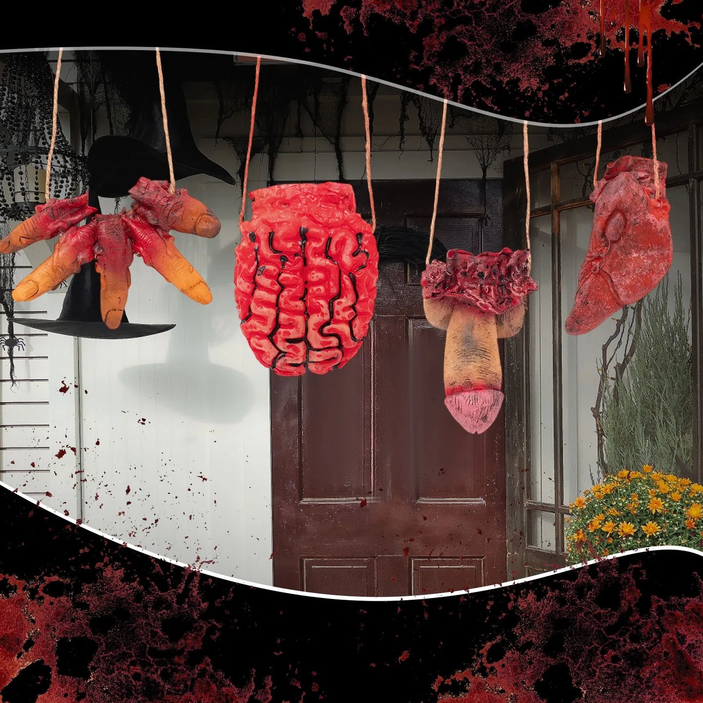 Creepy Halloween Ornaments Hanging Pendant Halloween Themed Decoration Props Haunted House Venue Layout Decoration Props